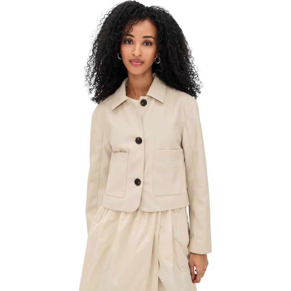 imageBLANKNYC womens Cloud Dancer Vegan Leather JacketCloud Dancer