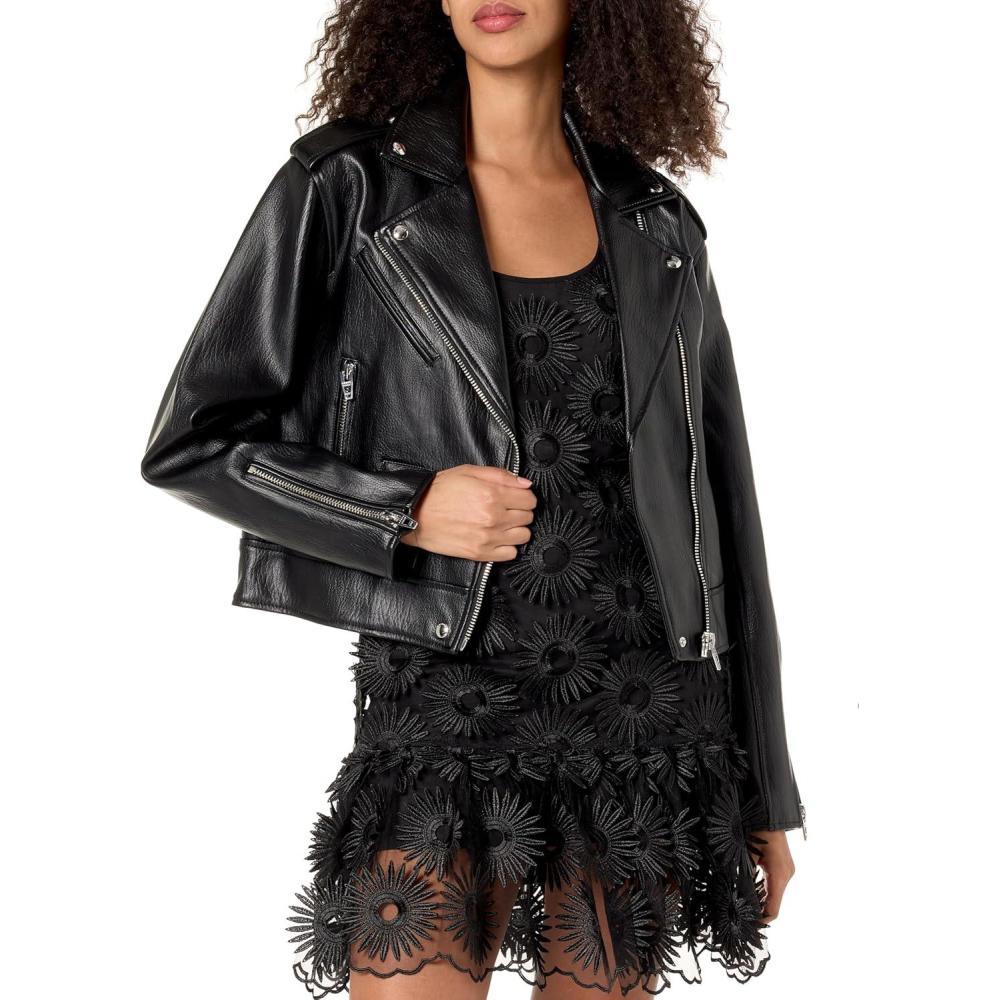 imageBLANKNYC womens Womens Vegan Leather Moto JacketHigh Standard