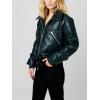 [BLANKNYC] womens Vegan Leather Bomber Jacket(Show and Tell)