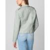 [BLANKNYC] womens Vegan Leather Moto Jacket With Zipper and Pocket Detail, Stylish Coat & Designer Clothing(Play Act)