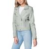 [BLANKNYC] womens Vegan Leather Moto Jacket With Zipper and Pocket Detail, Stylish Coat & Designer Clothing(Play Act)