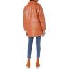 [BLANKNYC] womens Womens Vegan Leather Puffer Jacket, Comfortable & Stylish CoatFaux Leather Jacket(Tall Order)