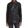 [BLANKNYC] Womens Women’s Black Vegan Leather Shirt Jacket(Black)