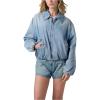 [BLANKNYC] womens Bottomless Brunch Denim Bomber Jacket(Blue)