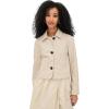 [BLANKNYC] womens Cloud Dancer Vegan Leather Jacket(Cloud Dancer)