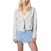 [BLANKNYC] womens Fitted Vegan Leather Moto Jacket(Lunch Date)