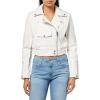 [BLANKNYC] womens Luxury Clothing Vegan Leather Moto Jacket With Zipper and Pocket Detail, Comfortable & Stylish Coat(All Time High)