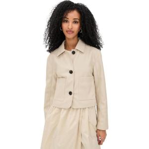 [BLANKNYC] womens Cloud Dancer Vegan Leather Jacket(Cloud Dancer)