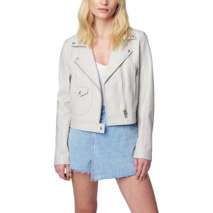 [BLANKNYC] womens Fitted Vegan Leather Moto Jacket(Lunch Date)