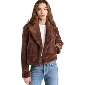 [BLANKNYC] Women’s Espresso Faux Fur Martini Jacket(Espresso Martini)