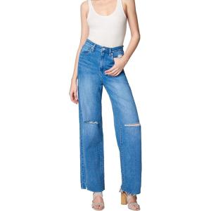 [BLANKNYC] Womens Womens Five Pocket Wide Leg Jean with Rips at Knee, Fashionable & Stylish Pants(Sunset Rider)