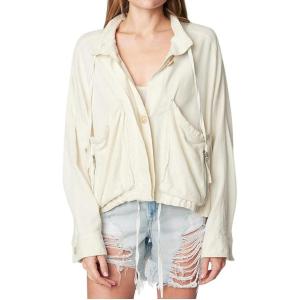 [BLANKNYC] womens Luxury Clothing Utility Parka Jacket Coat With Pockets(Clean Slate)
