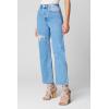 [BLANKNYC] Womens Five Pocket Ribcage Straight Leg Jean with Rips(Bloom for You)