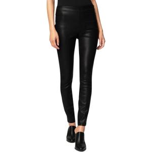 Womens Luxury Vegan Leather Pants, Comfortable Biker Style Leggings, Super Soft High Waist, Tummy Control(Black)