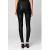 Womens Luxury Vegan Leather Pants, Comfortable Biker Style Leggings, Super Soft High Waist, Tummy Control(Black)