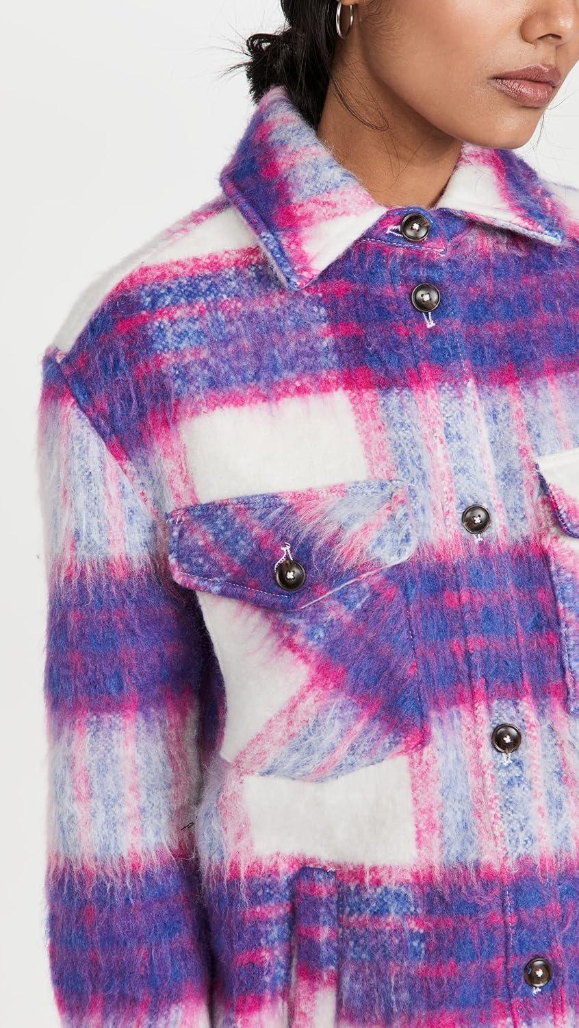 imageBLANKNYC Womens Luxury Clothing Plaid Shirt Jacket Stylish Shacket ampamp Trendy CoatPrime Time