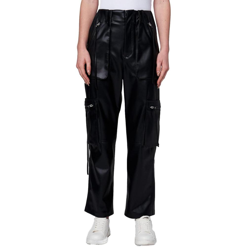 imageBLANKNYC Womens Baxter Vegan Leather Cargo PantNight Talk