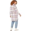 [BLANKNYC] Womens Luxury Clothing Plaid Shirt Jacket, Stylish Shacket & Trendy Coat(Keep It Up)