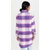 [BLANKNYC] Womens Luxury Clothing Plaid Shirt Jacket, Stylish Shacket & Trendy Coat(Prime Time)