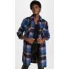 [BLANKNYC] Womens Luxury Clothing Plaid Shirt Jacket, Stylish Shacket & Trendy Coat(The Comeback)