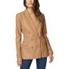 [BLANKNYC] Womens [Blanknyc] Double Breasted Long Vegan Leather Blazer(Murky Waters)
