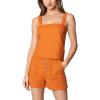 [BLANKNYC] Womens Linen Crop Top with Tie Back Detail, Stylish & Designer Clothes(Firecracker)