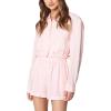 [BLANKNYC] Womens Linen Cropped Collared Shirt with Tie Detail, Stylish & Designer Clothes(Flying Solo)