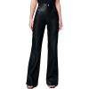 [BLANKNYC] Womens Luxury Clothing Vegan Leather High Rise Wide Leg Pant, Comfortable & Stylish(After Hours)