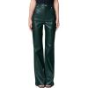 [BLANKNYC] Womens Luxury Clothing Vegan Leather High Rise Wide Leg Pant, Comfortable & Stylish(Deep Forest)