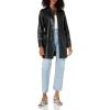 [BLANKNYC] womens Luxury Clothing Vegan Leather Trench Coat, Comfortable & Stylish Jacket(Turning Point)