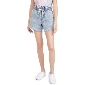 [BLANKNYC] Womens Luxury Clothing Acid Wash Elastic Waist Denim Drawstring Short, Comfortable & Stylish(Love on Top)