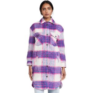 [BLANKNYC] Womens Luxury Clothing Plaid Shirt Jacket, Stylish Shacket & Trendy Coat(Prime Time)