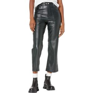 [BLANKNYC] Womens Luxury Clothing Ribcage Straight Leg Vegan Leather Pants, The Baxter Pants(Green)