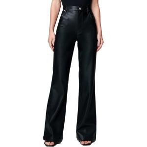 [BLANKNYC] Womens Luxury Clothing Vegan Leather High Rise Wide Leg Pant, Comfortable & Stylish(After Hours)