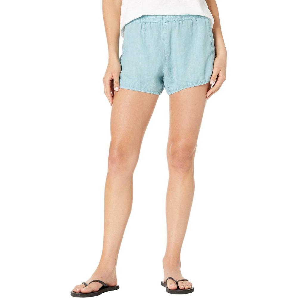 imageBLANKNYC Womens Luxury Clothing Relaxed Fit Stretchy 100 Linen Elastic Waistband ShortsGoin Steady