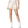 [BLANKNYC] Womens Botanical Photo Print High Rise Cut Off Shorts, Comfortable & Stylish(One With Nature)