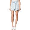 [BLANKNYC] Womens Light Wash Paperbag Shorts with Self Belt, Stylish Clothing, Inside Friend, 27