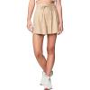 [BLANKNYC] Womens Luxury Clothing Vegan Leather Hi Rise Pleat Detail Short with Drawcord Waist Detail, Comfortable & Stylish(Deep Energy)