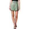 [BLANKNYC] Womens Luxury Clothing Vegan Leather Hi Rise Pleat Detail Short with Drawcord Waist Detail, Comfortable & Stylish(Joyous Shout)