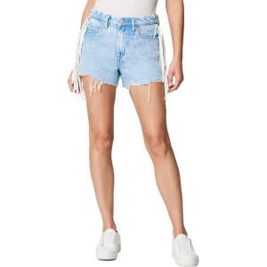 [BLANKNYC] Womens Hi Rise Five Pocket Vegan Leather Fringe Cut Off Shorts, Stylish & Designer Clothing(Nice Try)