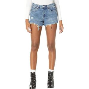[BLANKNYC] Womens Womens Women’s Five Pocket Hi Rise Cut Off Denim Short with Small Rips, Fashionable & Stylish(Cabin Fever)