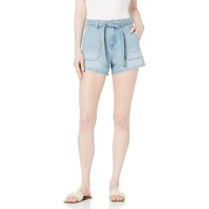 [BLANKNYC] womens High Rise Five Pocket Light Wash Cut Off Denim Shorts, Acid Trip(Must Be the Place)