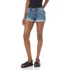 [BLANKNYC] Women’s Denim Distressed Cuffed Short, Blue, 24(Sky)