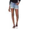 [BLANKNYC] Women’s Denim Distressed Cuffed Short, Blue, 24(Weekend Warrior)