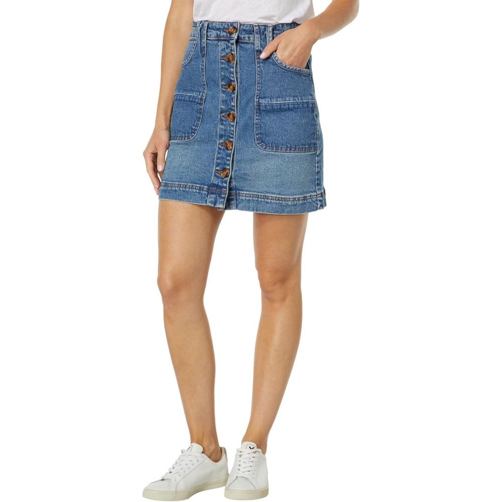 imageBLANKNYC Womens High Rise Mini SkirtBlue