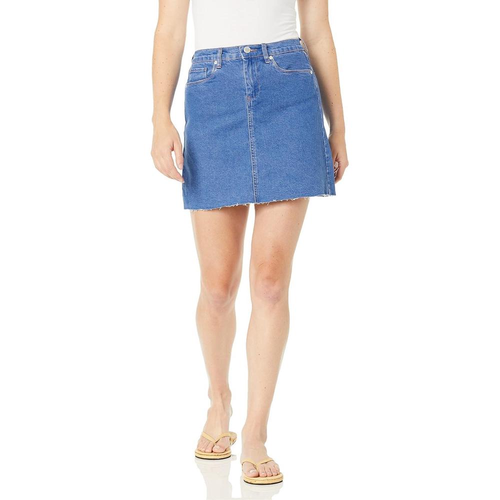 imageBLANKNYC Womens Luxury Stylish Straight Mini Skirt Fashionable Clothing Comfortable ampamp Fitting Casual Wear The JaneFriendly Skies