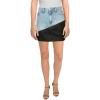 [BLANKNYC] Womens Vegan Leather and Denim Mini Skirt(Blue/Black)