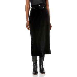 [BLANKNYC] Womens Back Slit Midi Velvet Skirt(Last Dance)