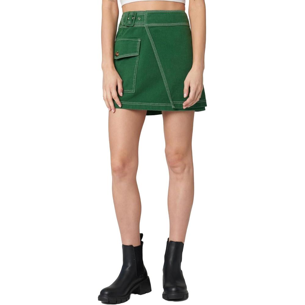 imageBLANKNYC Womens Belted Cargo Twill Mini SkirtBig Spin