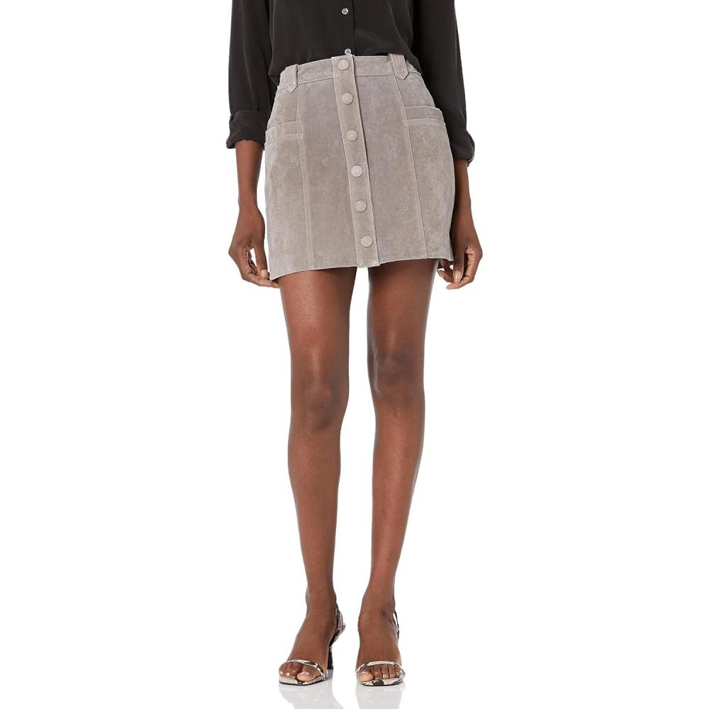 imageBLANKNYC Womens Button Front SkirtGrey
